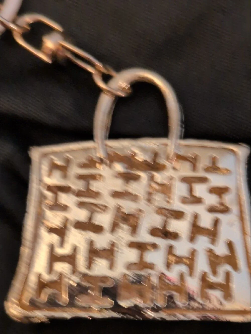 Gold Crystal Minaudière Purse Bag Charm/ Keychain